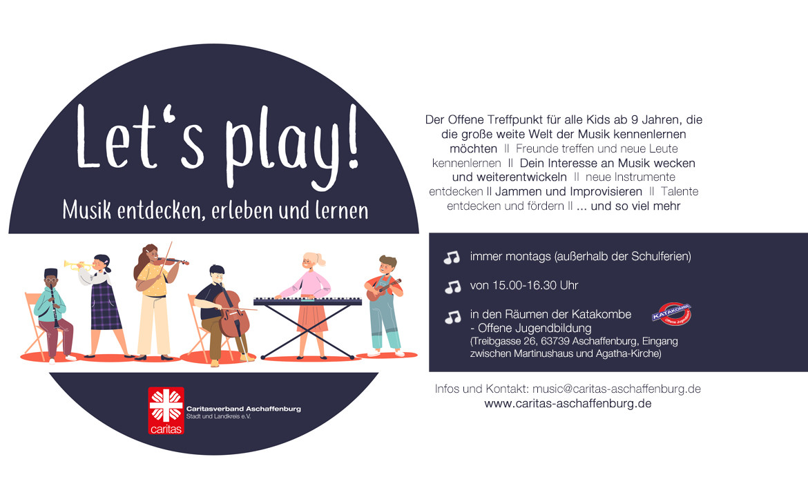 2a98f1e3e2120503a1aab0b2b8f73095_w1170_h720_cp Caritasverband Aschaffenburg Stadt und Landkreis e.V.  - Let's Play - Caritasverband startet Musikprojekt